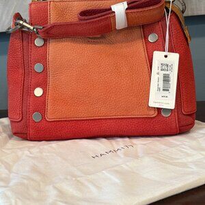 NWT HAMMITT Bryant 2-tone Orange with Silver Rivets